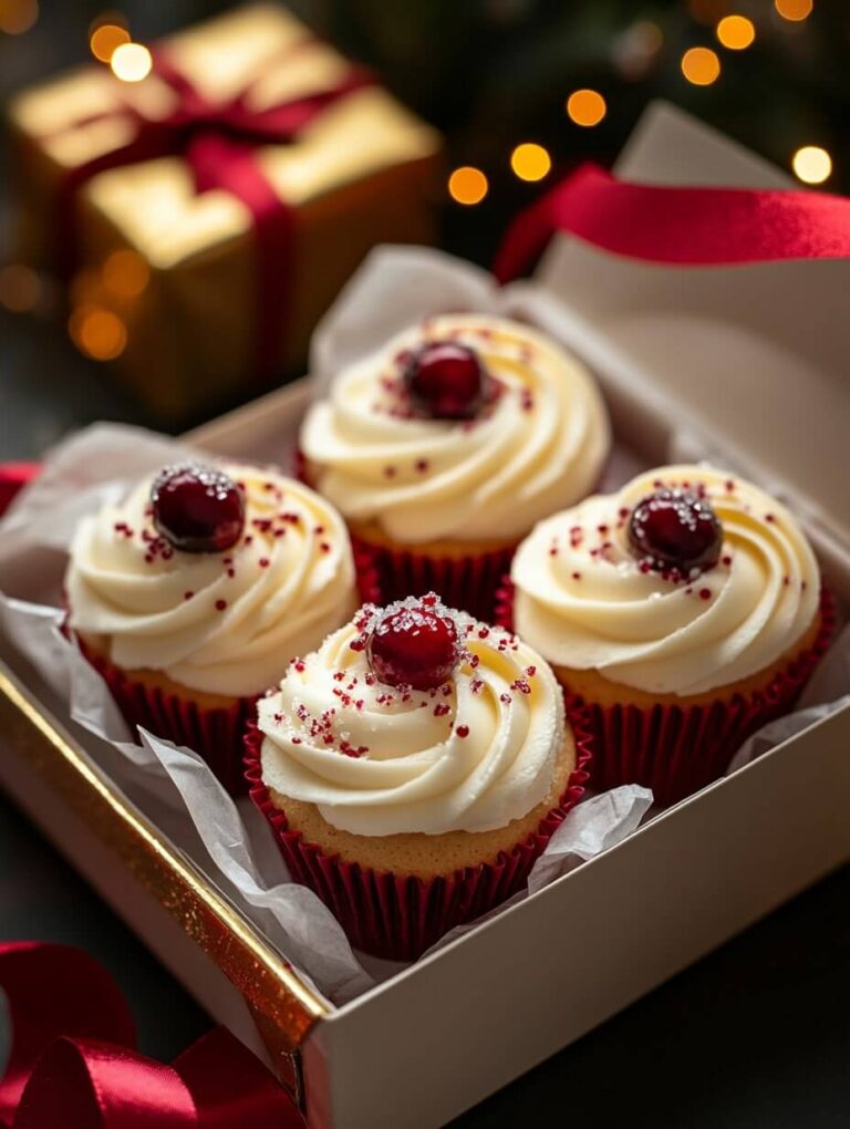 Festive Gift Box Cupcakes