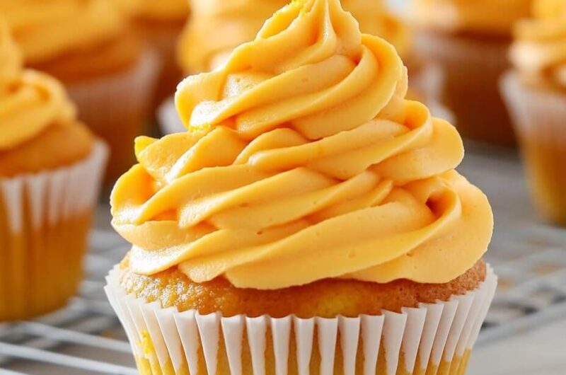 Zesty Delight: Homemade Orange Cupcakes with a Citrus Twist