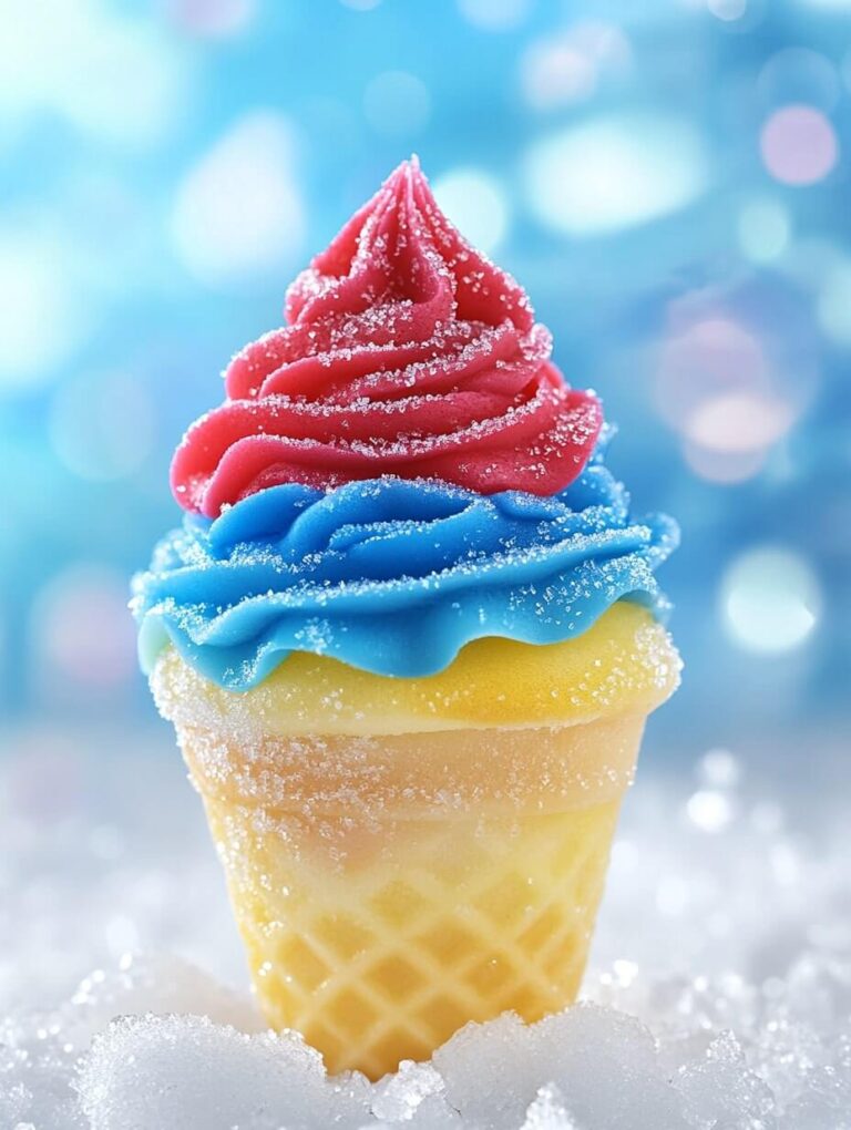 Frosty Snow Cone Cupcake