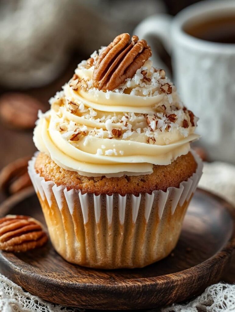 Golden Italian Cream Cupcake