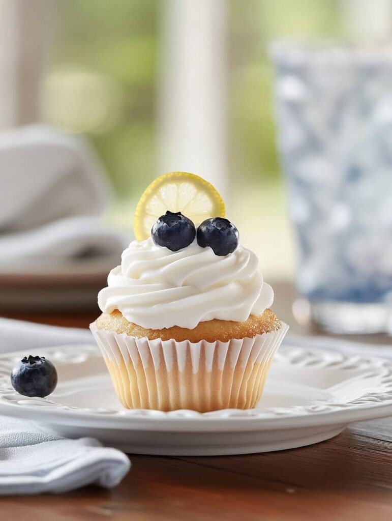 Lemon Blueberry Delight Cupcake