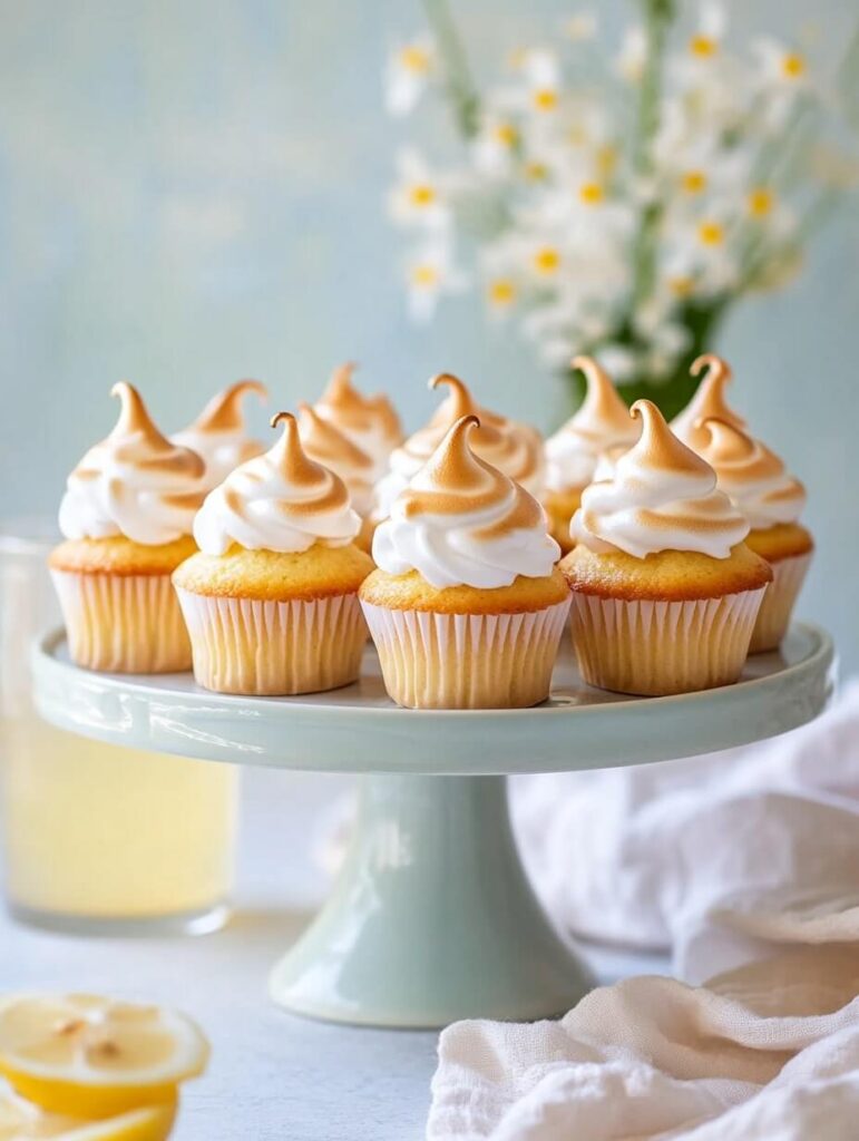 Lemon Meringue Cupcake Display