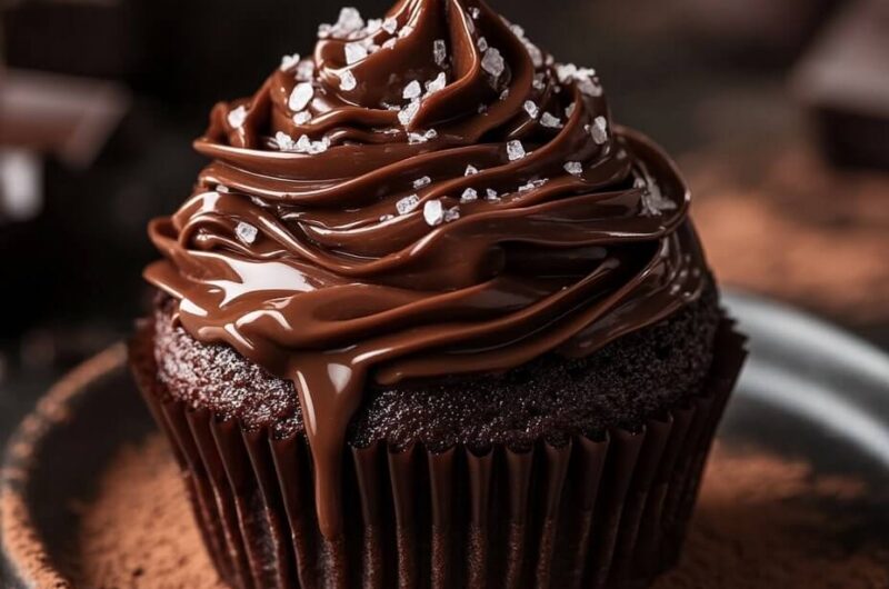 Salted Chocolate Fudge Cupcakes: A Decadent Sweet & Salty Treat