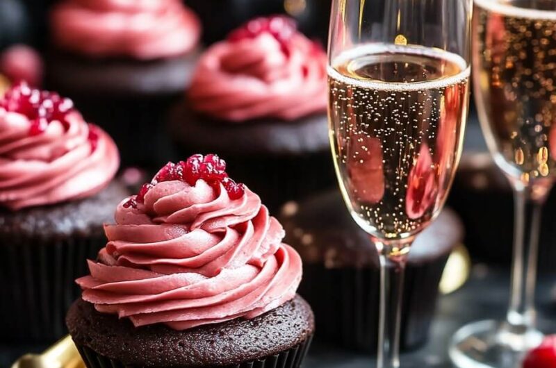 Dark Chocolate Cupcakes with Raspberry Buttercream Frosting: A Decadent Delight