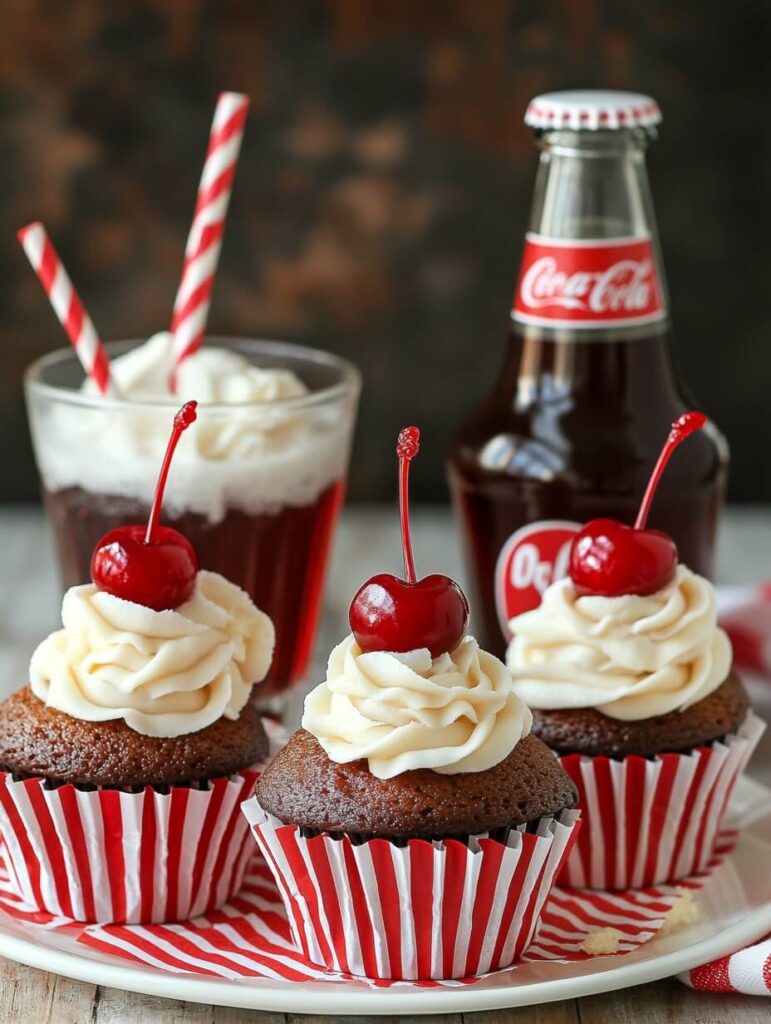 Nostalgic Retro Cola Cupcakes