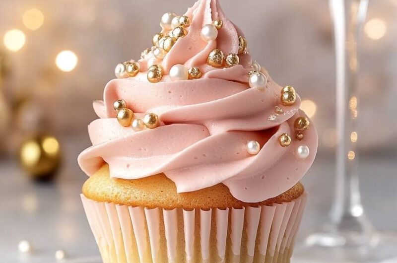 Pink Champagne Cupcakes with Champagne Buttercream: A Bubbly Delight