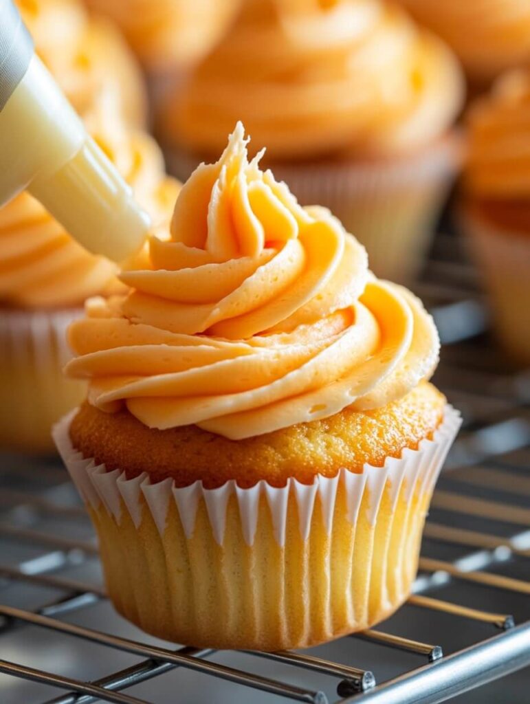 Piping Fresh Orange Buttercream