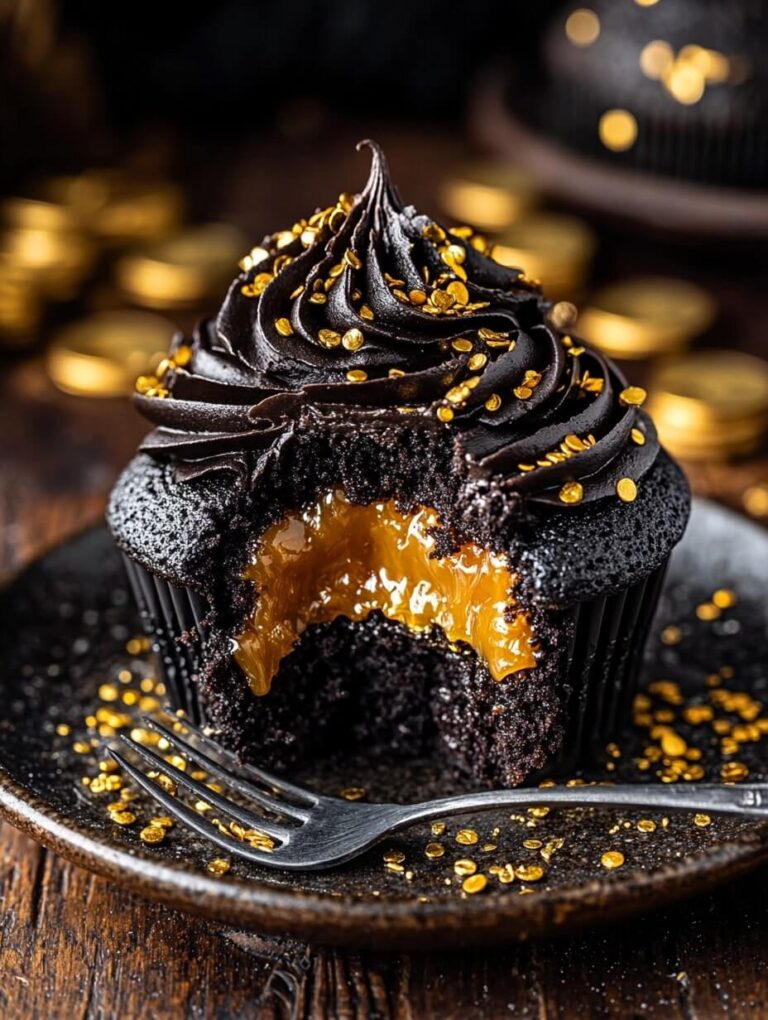 Pot of Gold Cupcake with Caramel Filling