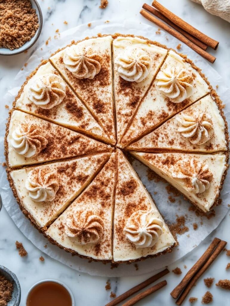 Pre-Sliced Snickerdoodle Cheesecake