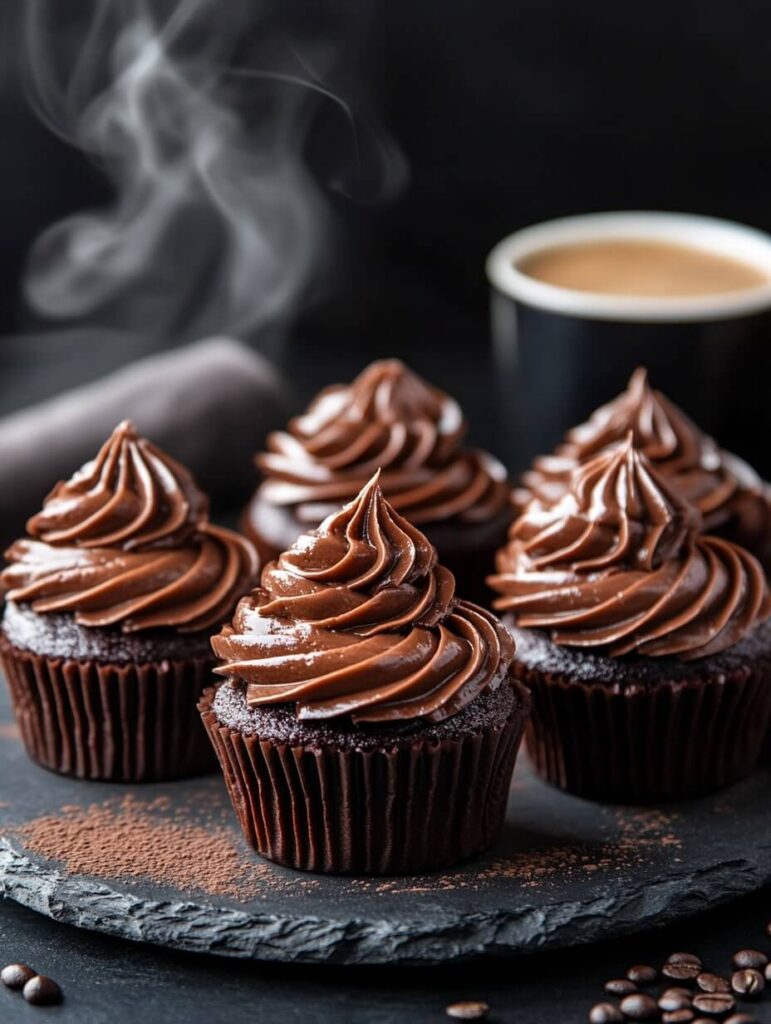 Rich Espresso Chocolate Cupcakes