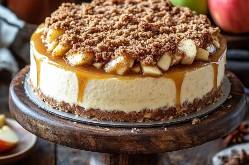 Apple Crumb Pie Cheesecake – A Dessert Dream Come True