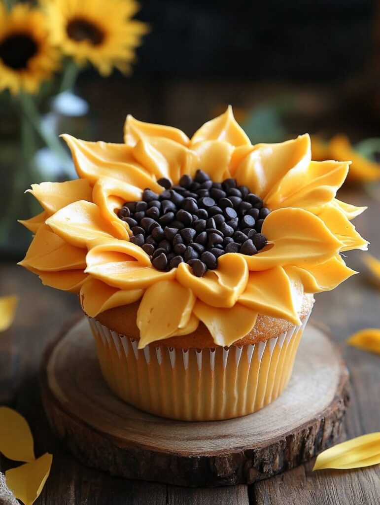 Rustic Sunflower Cupcake Creation