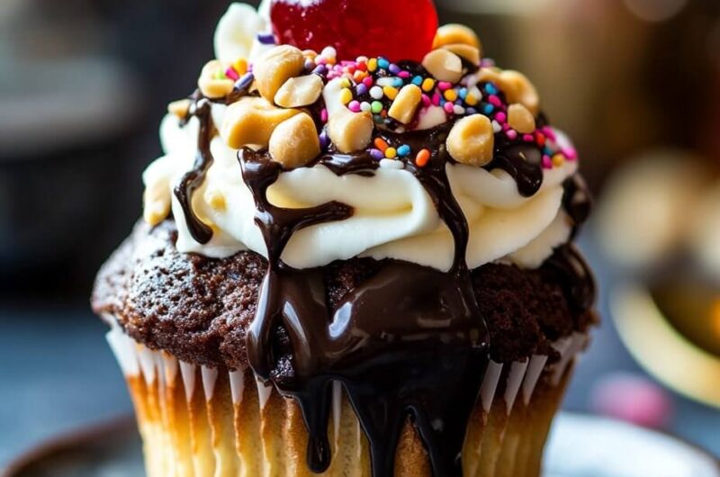 Banana Split Cupcakes: A Classic Dessert in a Bite-Sized Treat