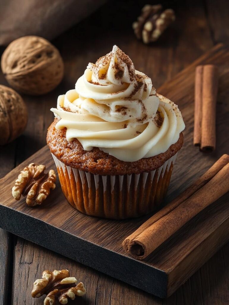 Spiced Carrot Cupcake with Cream Cheese Frosting