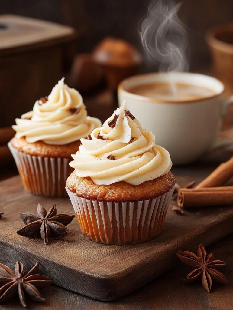 Spiced Carrot Cupcakes with Warm Coffee