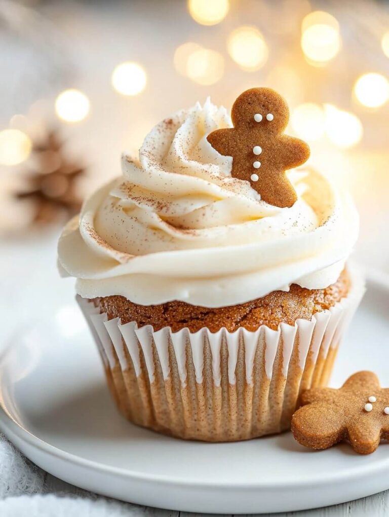 Whimsical Gingerbread Cupcake Delight