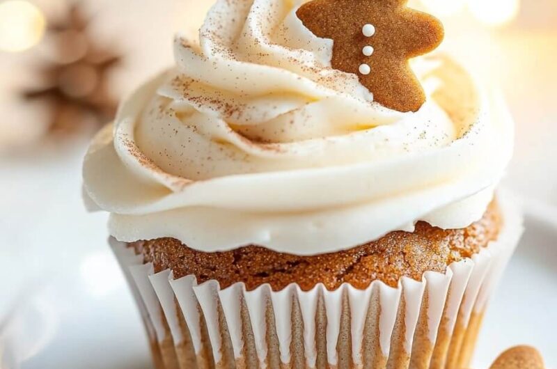 Gingerbread Cupcakes with Cream Cheese Frosting: A Festive Treat Full of Warm Spices