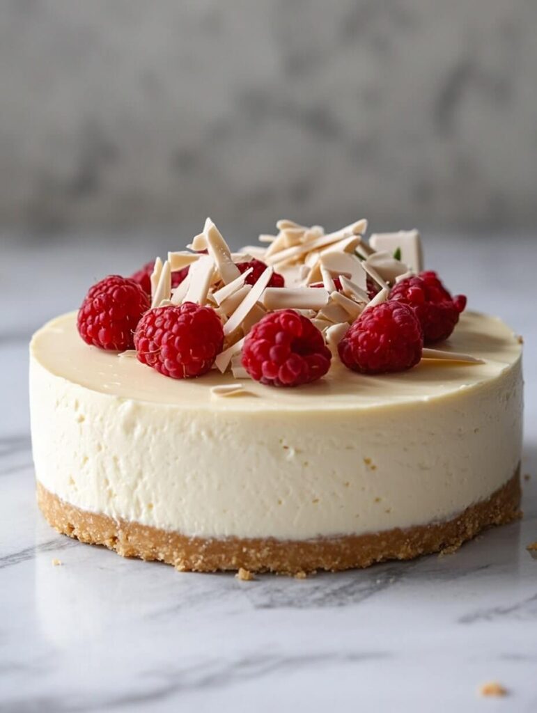 White Chocolate Raspberry Cheesecake