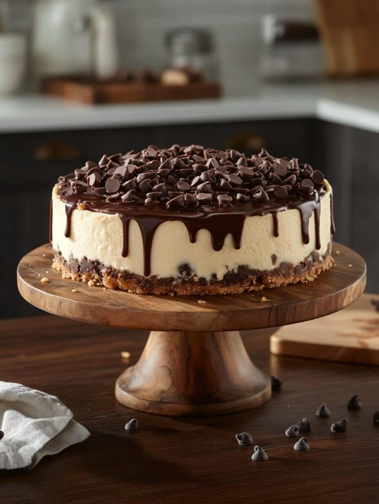 Whole Chocolate Chip Cookie Dough Cheesecake