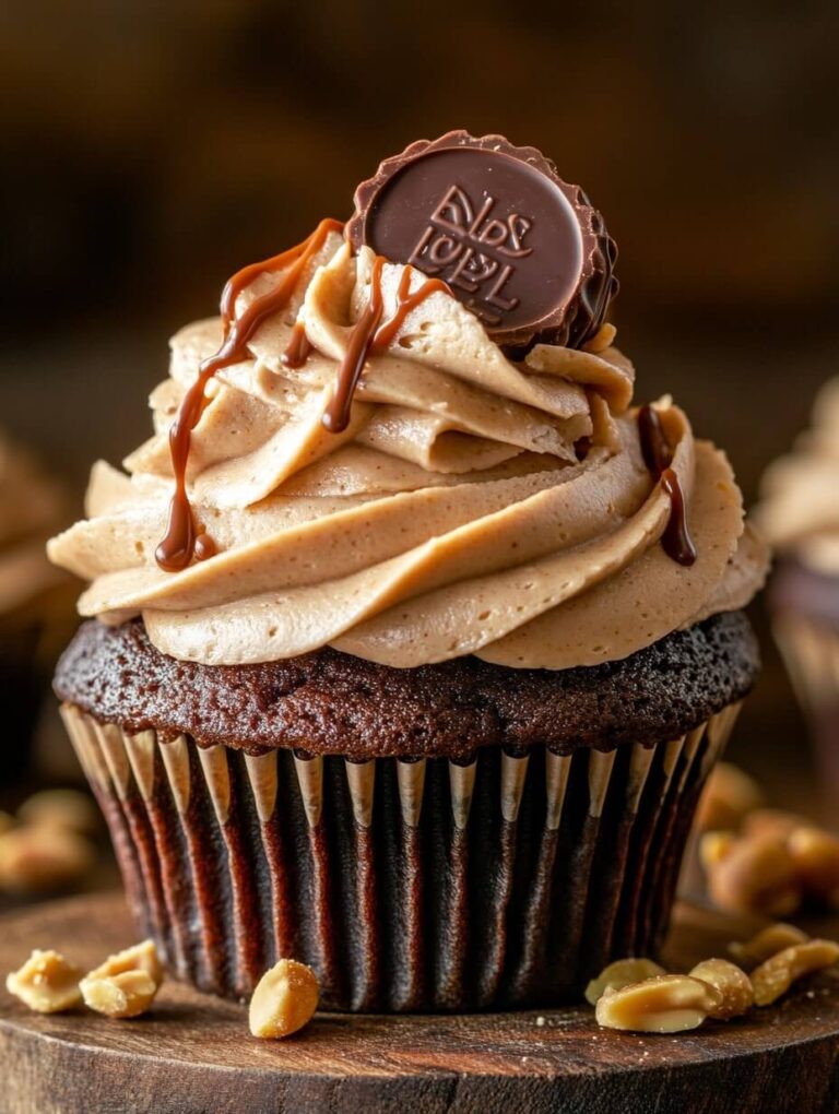 Whole Cupcake with Peanut Butter Swirl