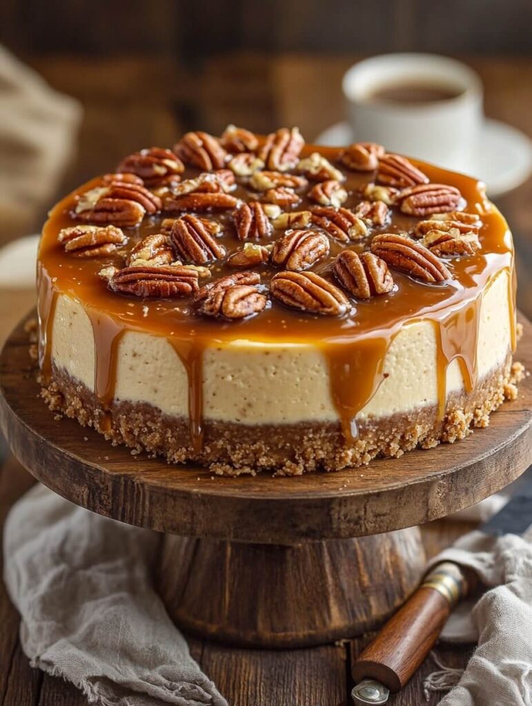 Whole Pecan Praline Cheesecake